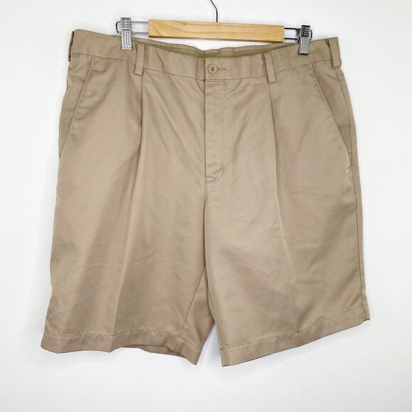 Nike Golf Khaki Tan FitDRY 100% Polyester Shorts Men's Size 38 - Picture 1 of 7